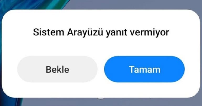 sistem arayüzü durdu hatasının çözümü