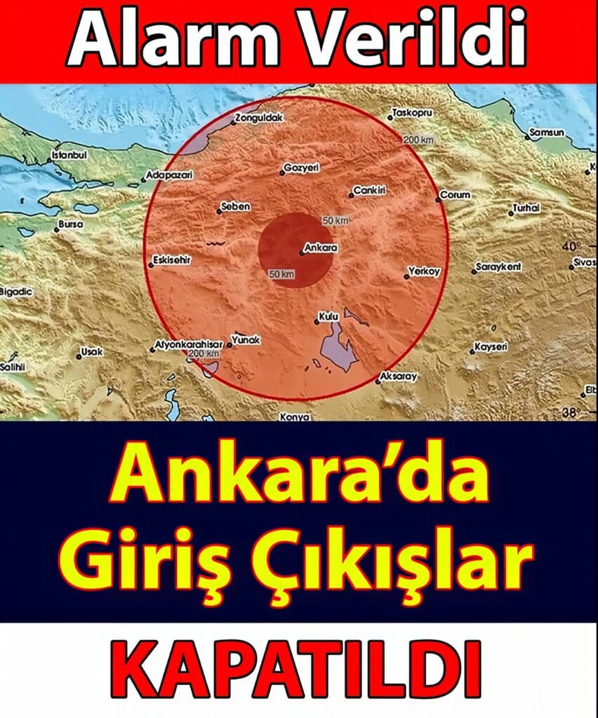 Son Dakika: Ankara’da 3.5 Büyüklüğünde Deprem