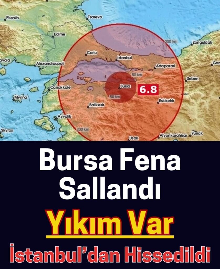 Deprem Bursa ve İstanbul’da Hissedildi