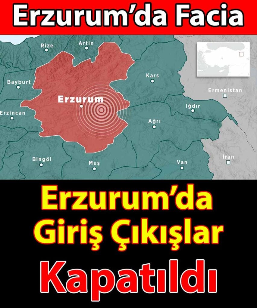 Erzurum’da Korkunç Kaza