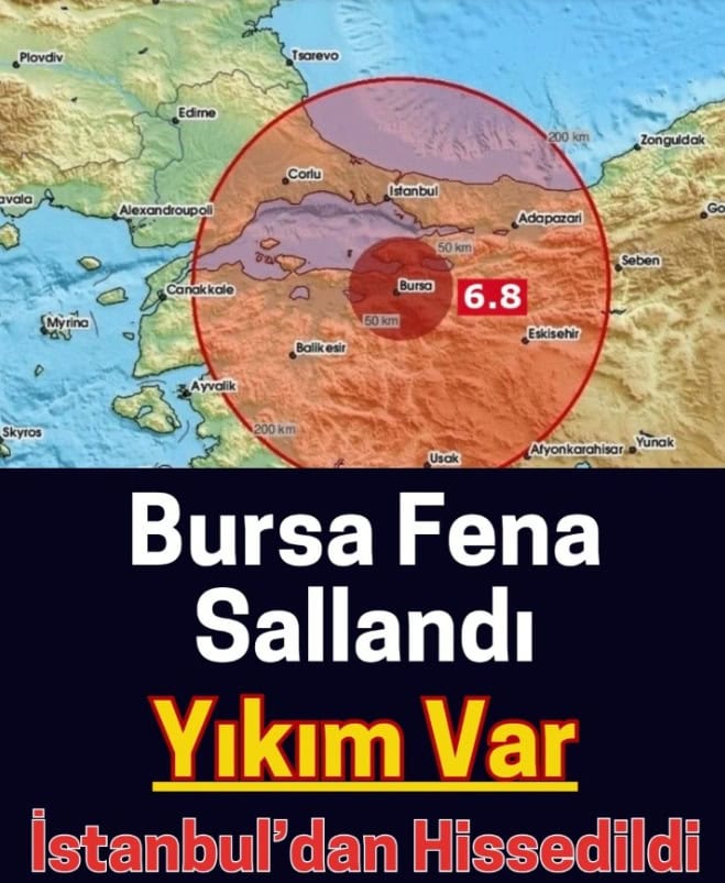 Bursa ve İstanbul’da Hissedildi